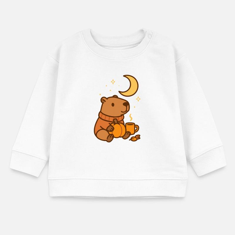 Capybara à la citrouille – Ambiance d’automne chaleureuse Sweat bébé bio Stanley/Stella
