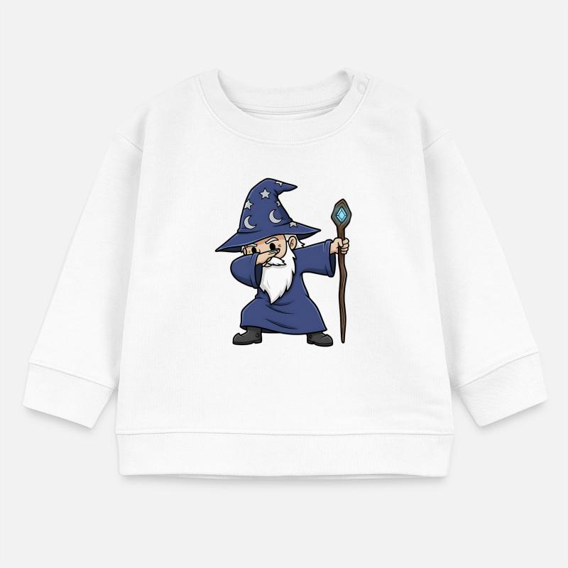 Dabbing Wizard - Conception de sorcier amusant Sweat bébé bio Stanley/Stella