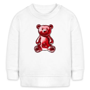 Gummibär Rot - Baby Organic Sweatshirt Baby Changer von Stanley/Stella - Weiß - Vorne