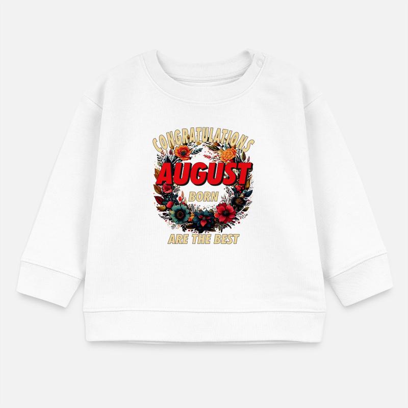 CONGRATULATIONS AUGUST Baby Organic Sweatshirt Baby Changer von Stanley/Stella
