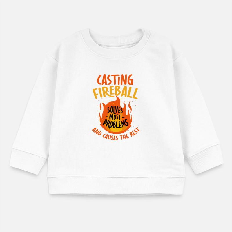 Casting Fireball Solves Problems RPG Gaming  Baby Sweatshirt by Stanley/Stella