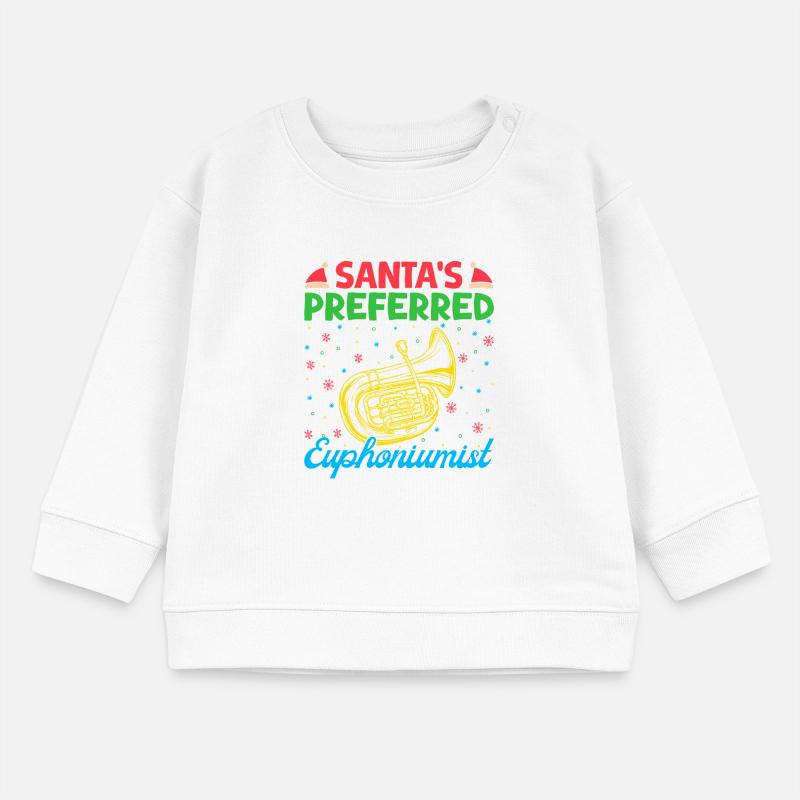 Euphonium Santa´s Preferred Baritone Marching Band Baby Organic Sweatshirt Baby Changer von Stanley/Stella