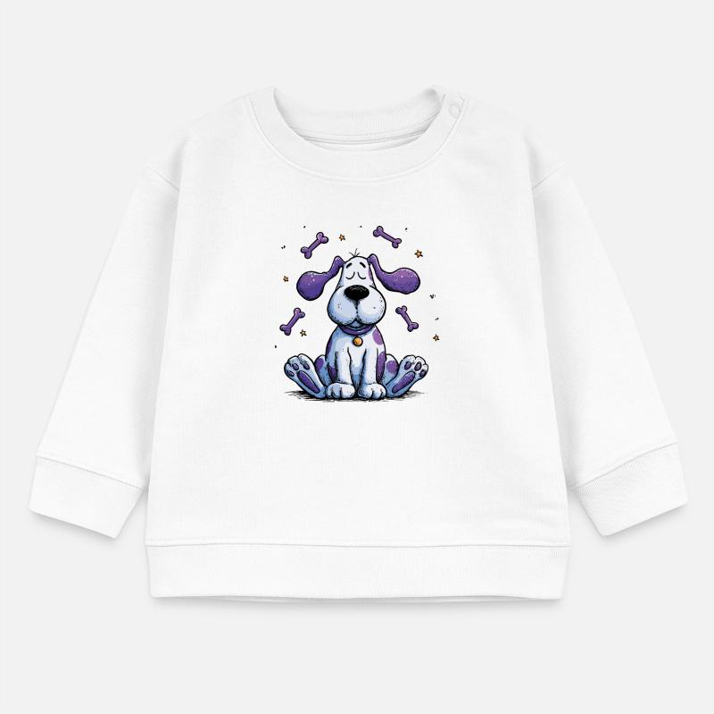 Space Dog with Bone Star Baby Sweatshirt by Stanley/Stella
