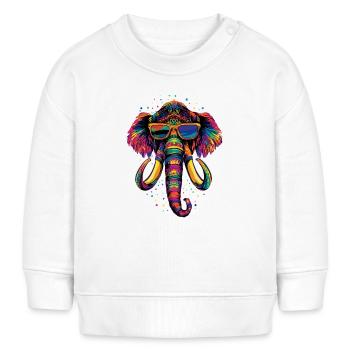 Mammouth Mammouth Laineux Âge glaciaire Mammouths Mammouth Doux - Sweat bébé bio Stanley/Stella - blanc - Devant