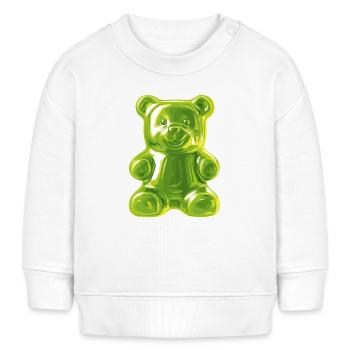 Grüner Gummibärchen - Baby Organic Sweatshirt Baby Changer von Stanley/Stella - Weiß - Vorne