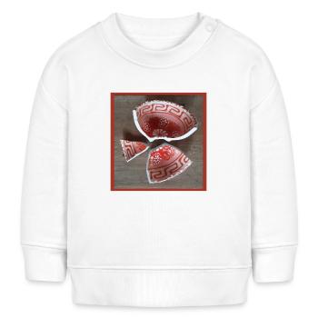 zerbrochene Schale Musterung  - Baby Organic Sweatshirt Baby Changer von Stanley/Stella - Weiß - Vorne