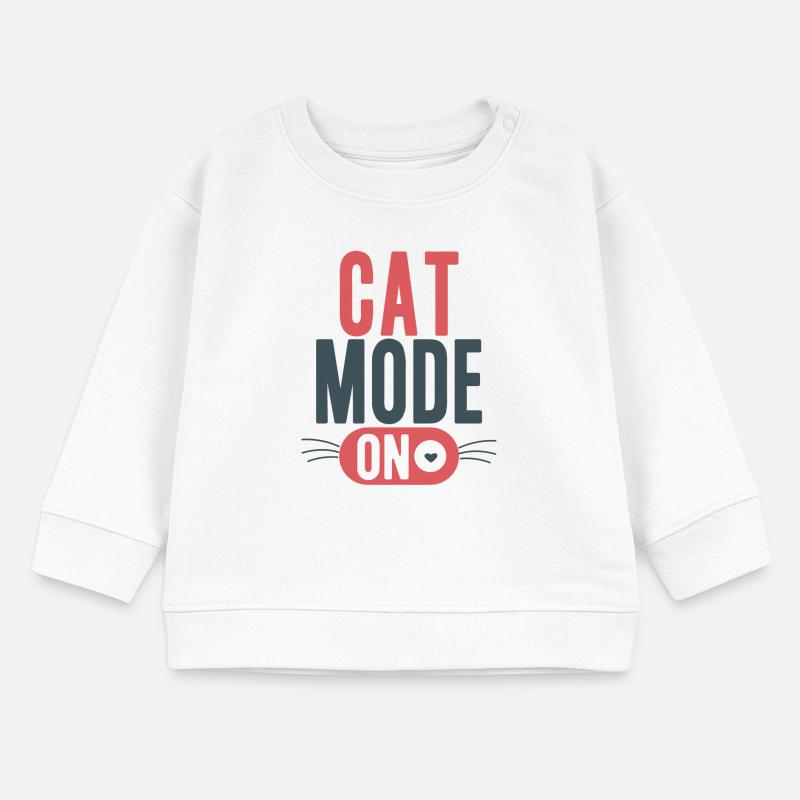 Cat Mode On Whisker Switch Typography Baby Sweatshirt by Stanley/Stella