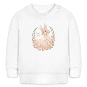Gentle Spirit Tendre Anime Faon Girl - Sweat bébé bio Stanley/Stella - blanc - Devant
