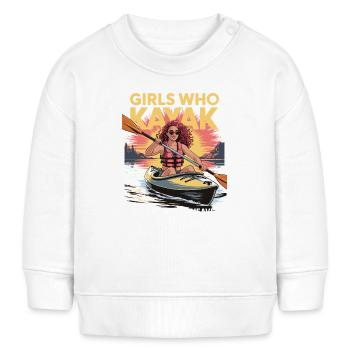 Cadeaux Girls Who Kayak Heaven Design - Sweat bébé bio Stanley/Stella - blanc - Devant