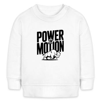Kraft in Bewegung - Baby Organic Sweatshirt Baby Changer von Stanley/Stella - Weiß - Vorne