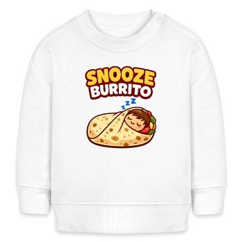 Snooze Burrito Drôle de Sleep Burrito Design - Sweat bébé bio Stanley/Stella - blanc - Devant