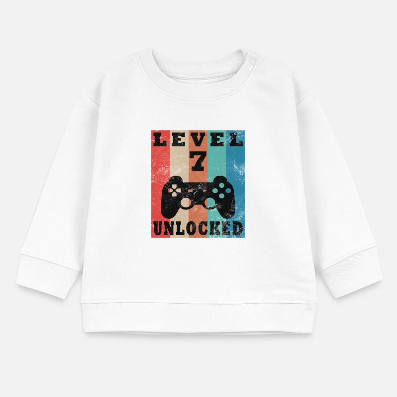 Level 7 freigeschaltet Retro-Controller Baby Organic Sweatshirt Baby Changer von Stanley/Stella
