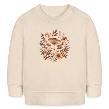 Sammel Ästhetik | Pilze Wald Herbst - Baby Organic Sweatshirt Baby Changer von Stanley/Stella - Natur - Vorne