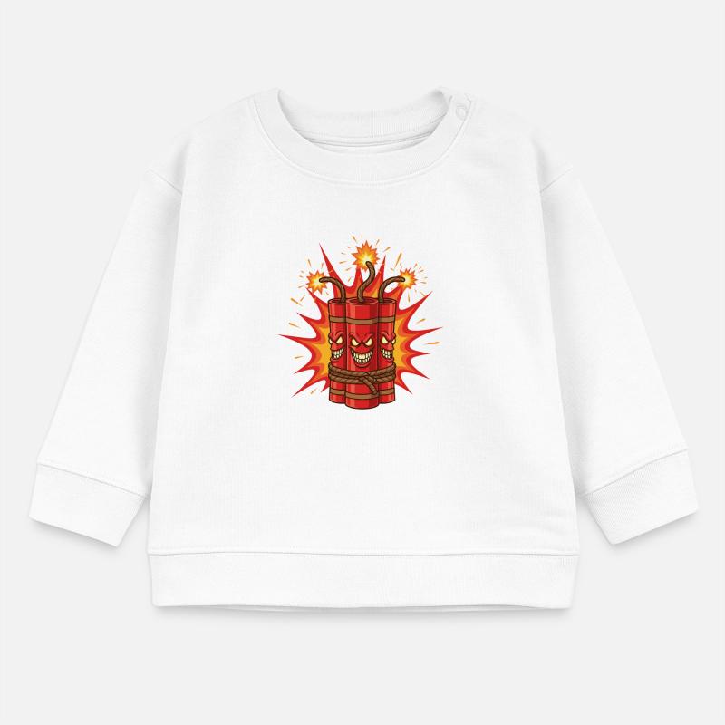 Explodierendes Dynamit-Kunst Baby Organic Sweatshirt Baby Changer von Stanley/Stella