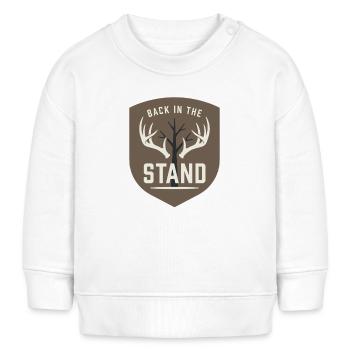Weißwedeljäger Weißwedeljagd Hirschjagd - Baby Organic Sweatshirt Baby Changer von Stanley/Stella - Weiß - Vorne