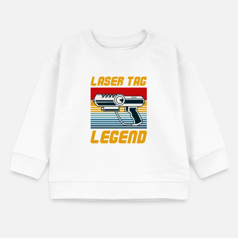 Laser Tag Legend Retro Blaster Graphic Baby Organic Sweatshirt Baby Changer von Stanley/Stella