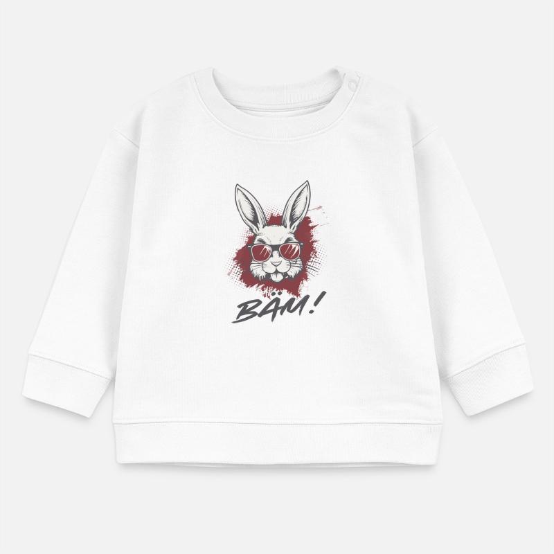 Cool Bunny BÄM Statement Statement Drôle Sweat bébé bio Stanley/Stella