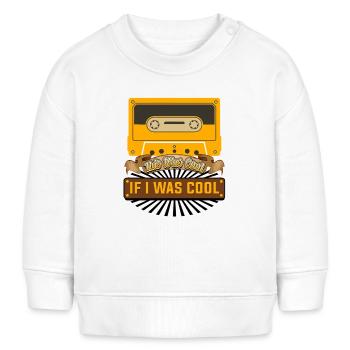 Retro Cassette Tape Funny Quote Design - Baby Organic Sweatshirt Baby Changer von Stanley/Stella - Weiß - Vorne