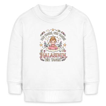Halasinin Bir Tanesi Baby Prinzessin Design - Baby Organic Sweatshirt Baby Changer von Stanley/Stella - Weiß - Vorne