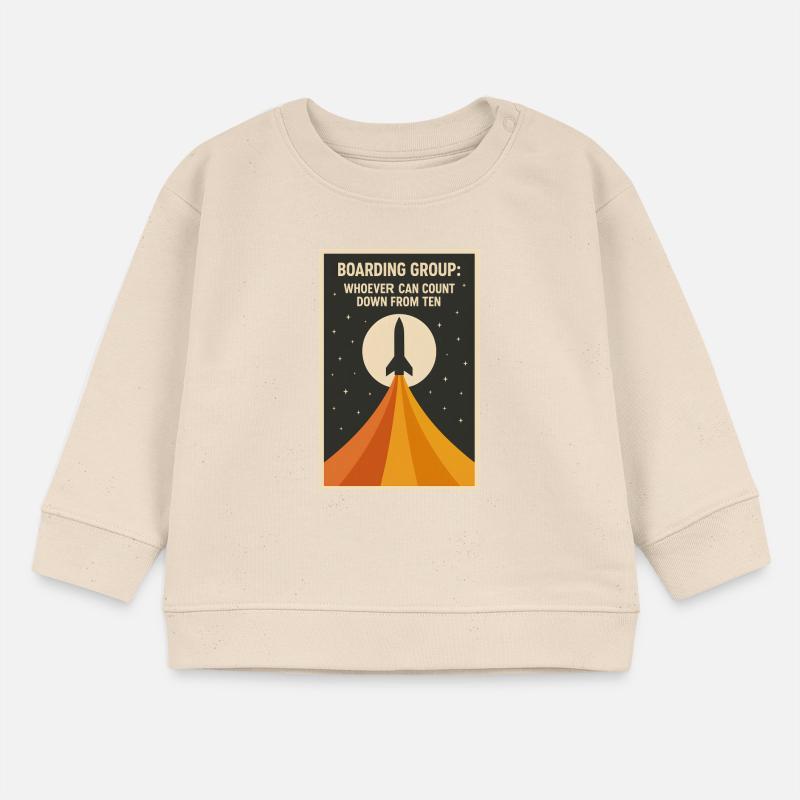 Countdown Boarding | Rocket Space Humor Baby Sweatshirt by Stanley/Stella