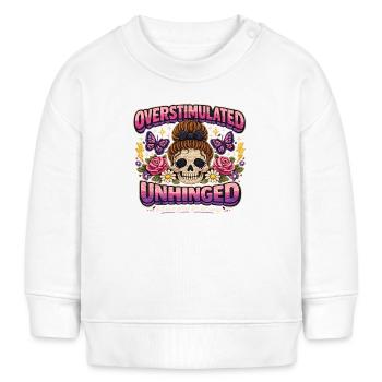 Overstimulated Unhinged Patch Skelett Geschenk - Baby Organic Sweatshirt Baby Changer von Stanley/Stella - Weiß - Vorne