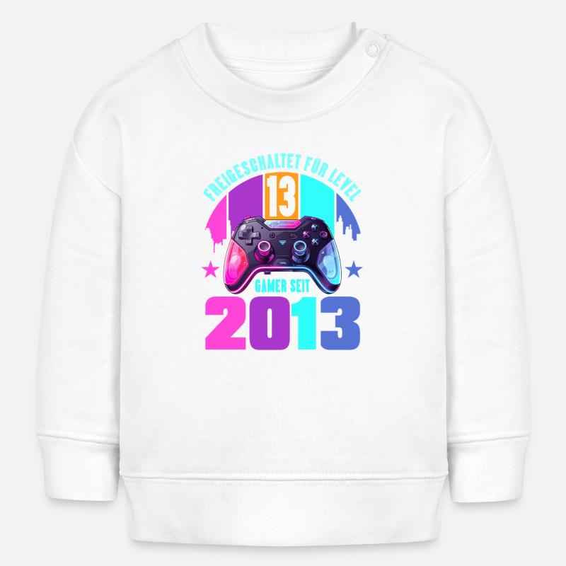 13e anniversaire, jeunes filles - Sweat bébé bio Stanley/Stella - blanc