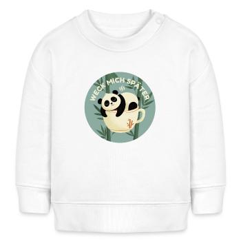 Panda Rêveur - Sweat bébé bio Stanley/Stella - blanc - Devant