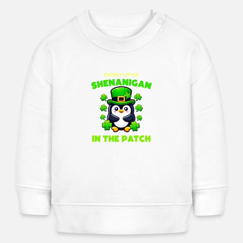 Le Pingouin le plus mignon du patch - Sweat bébé bio Stanley/Stella - blanc