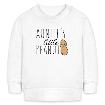 Aunties little peanut | Auntie's Little Peanut - Baby Sweatshirt by Stanley/Stella - white - Front