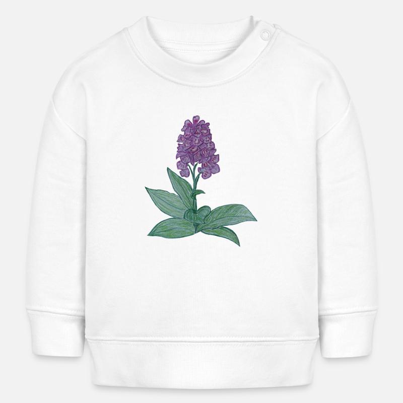 orchidée danoise - Sweat bébé bio Stanley/Stella - blanc