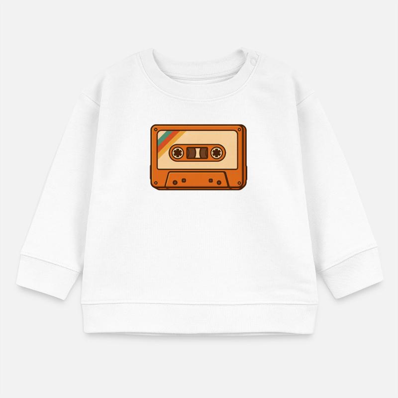 Retro Kassette Baby Organic Sweatshirt Baby Changer von Stanley/Stella