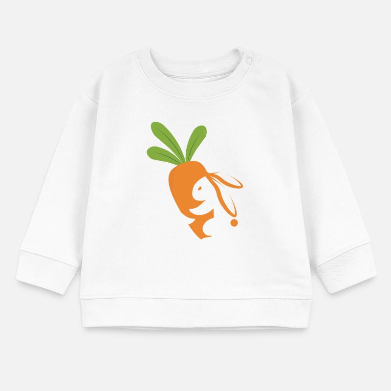 Karottenlächelndes Maskottchen Baby Organic Sweatshirt Baby Changer von Stanley/Stella