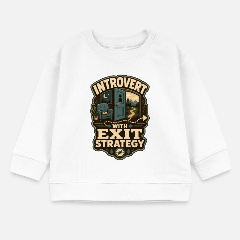 Introvert With Exit Strategy Baby Sweatshirt by Stanley/Stella