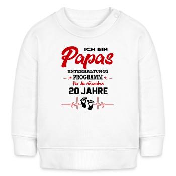 Papas Unterhaltungsprogramm Strampler Säugling - Baby Organic Sweatshirt Baby Changer von Stanley/Stella - Weiß - Vorne