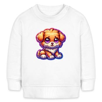 chien mignon - Sweat bébé bio Stanley/Stella - blanc - Devant