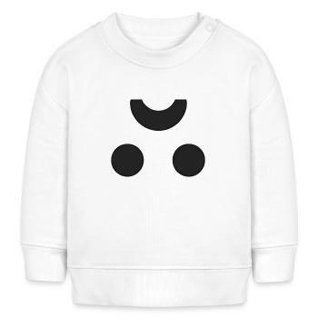Émoticône sur la tête costumée carnaval - Sweat bébé bio Stanley/Stella - blanc - Devant
