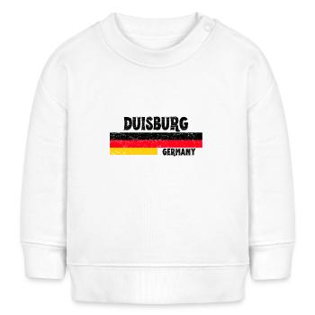 Duisbourg Allemagne Drapeau - Sweat bébé bio Stanley/Stella - blanc - Devant