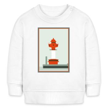 Leuchtturm Kiel - Baby Organic Sweatshirt Baby Changer von Stanley/Stella - Weiß - Vorne