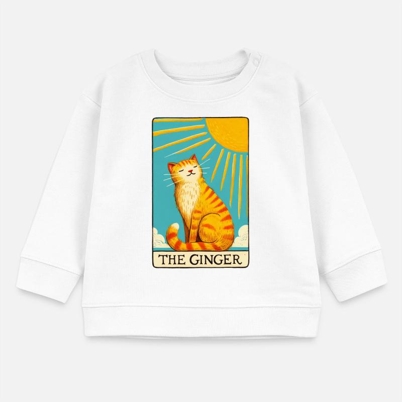 Tarot Le Chat Gingembre Sweat bébé bio Stanley/Stella