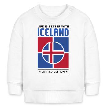 Islande - Sweat bébé bio Stanley/Stella - blanc - Devant