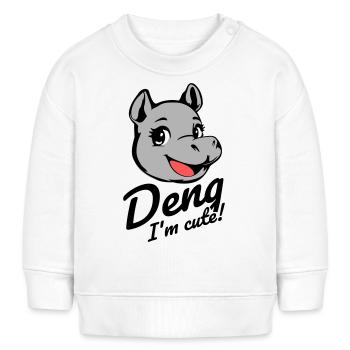 Deng I'm cute! - Baby Organic Sweatshirt Baby Changer von Stanley/Stella - Weiß - Vorne