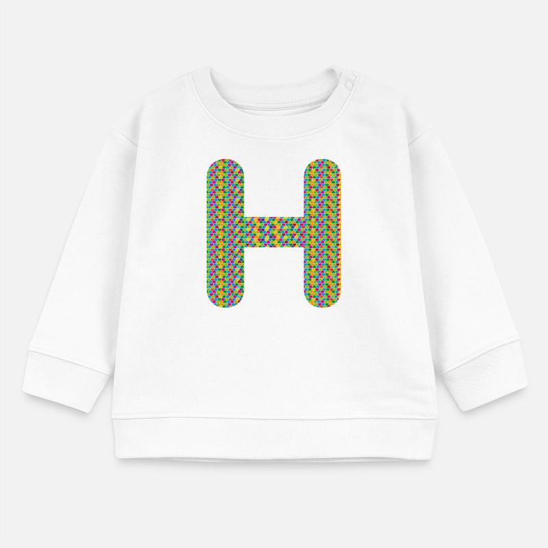 Buntes Herz H Design – Einzigartig & Stylisch! Baby Organic Sweatshirt Baby Changer von Stanley/Stella