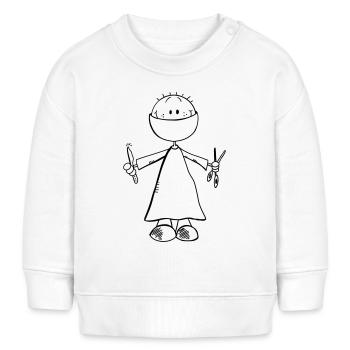 Chirurg Comicfigur - Arzt - Chirurgie - OP - Team - Baby Organic Sweatshirt Baby Changer von Stanley/Stella - Weiß - Vorne