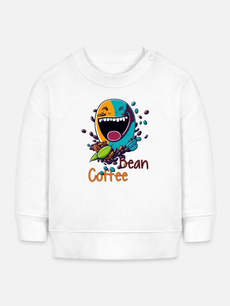 Lachende Kaffeebohne - Baby Organic Sweatshirt Baby Changer von Stanley/Stella - Weiß
