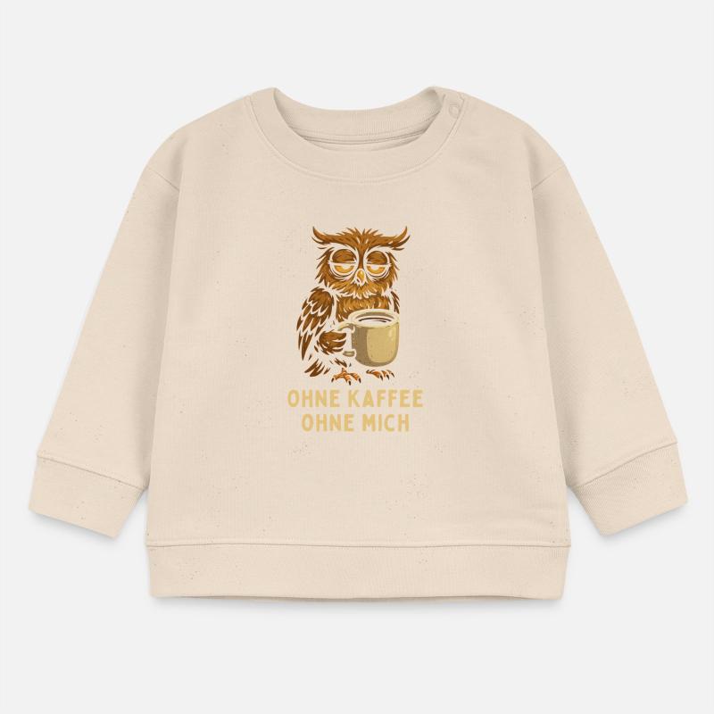 Nickernde Eule mit Kaffee Baby Organic Sweatshirt Baby Changer von Stanley/Stella