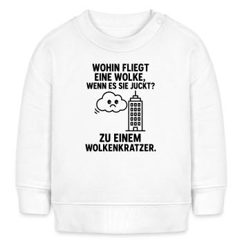 wolke kratzen kinderwitz - Baby Organic Sweatshirt Baby Changer von Stanley/Stella - Weiß - Vorne