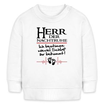 Herr der Nachruhe Schlaf bekommen Baby Säugling - Baby Organic Sweatshirt Baby Changer von Stanley/Stella - Weiß - Vorne