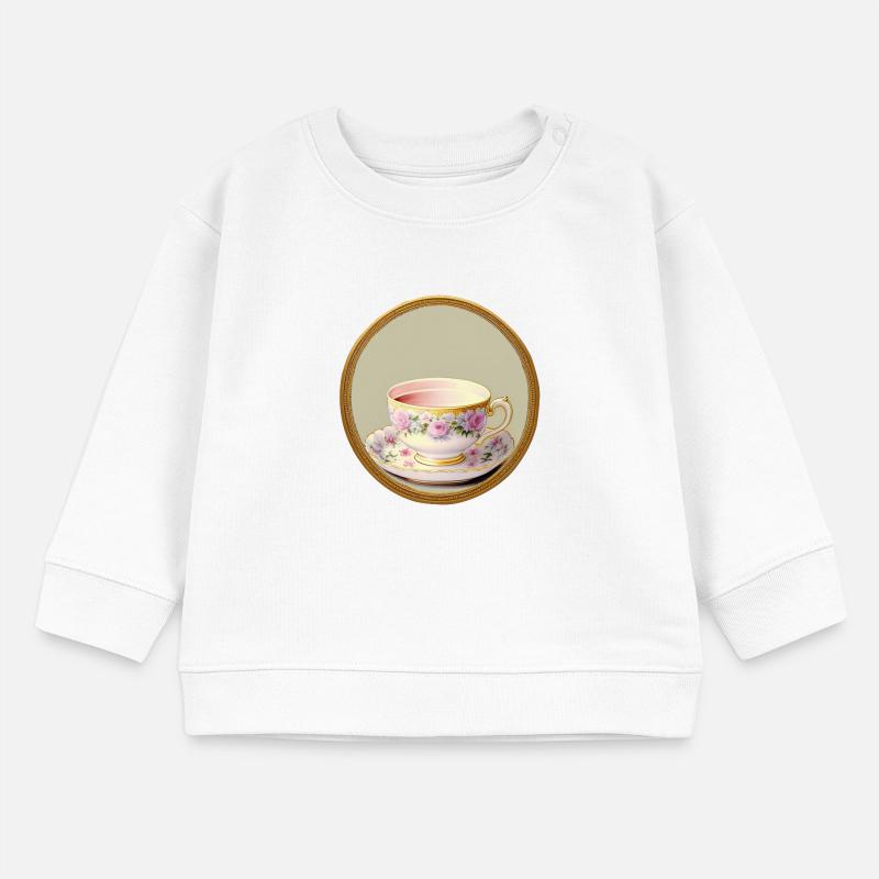 Eine Tasse Tee oder Kaffee? Baby Organic Sweatshirt Baby Changer von Stanley/Stella