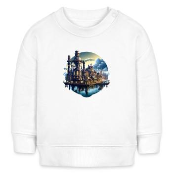 Steampunk City - Baby Sweatshirt by Stanley/Stella - white - Front