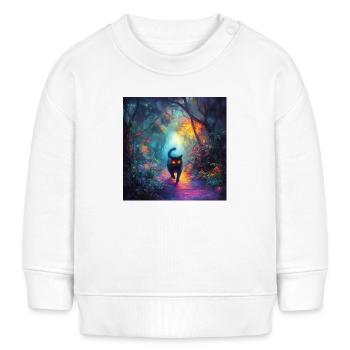 FANTASY Forest Cat 5 - Baby Organic Sweatshirt Baby Changer von Stanley/Stella - Weiß - Vorne